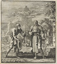 Wandering soul meets Noah, Jan Luyken, Jan Rieuwertsz. II, Barent Visscher, 1706