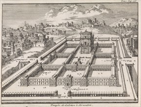 Temple of Solomon in Jerusalem, print maker: Jan Luyken, Pieter Mortier, 1705