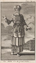 High Priest in liturgical clothing, Jan Luyken, Pieter Mortier, 1705