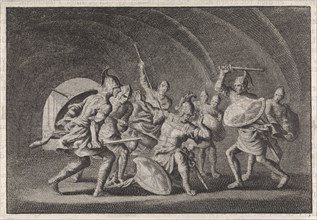 Antigonus, son of Hyrkanus, murdered in a vault by the bodyguard of his brother Aristobulus, Jan