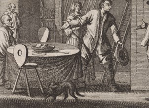 Farmer receives devils in his house, Caspar Luyken, Christoph Weigel, 1704