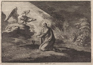 Christ in the Garden of Gethsemane, Jan Luyken, Pieter Mortier, 1703-1762