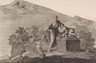 Sacrifice of Isaac, Jan Luyken, Pieter Mortier, 1703 - 1762