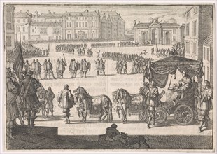Inauguration of Christina, Queen of Sweden in Stockholm, 1650, Johann David Zunnern, 1701
