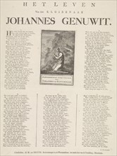 Hermit Johannes Genuwit in the Wilderness, print maker: Jan Luyken, M. de Bruyn, 1701