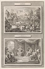 Feast of Tabernacles and Solomon and the Queen of Sheba, Jan Luyken, Hendrik Elandt, Pieter