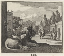 Emblem: wild animals, Caspar Luyken, Christoph Weigel, 1695 - 1705