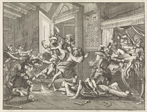 Murder of the Templars at Zierikzee, 1312, Caspar Luyken, Hermannus Ribbius, 1700