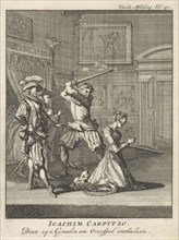 Joachim von Carpzov orders his wife's beheading, 1623, Jan Luyken, 1699
