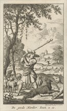 Christ as the Good Shepherd, Jan Luyken, 1681