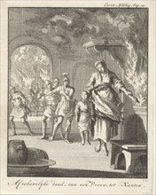 Suicide of a woman in Xanten, Jan Luyken, Jan Claesz ten Hoorn, 1699