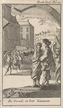 Procession with a jester in the foreground, Caspar Luyken, Jan Claesz ten Hoorn, 1699