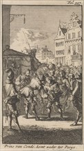 Louis II de Bourbon, Prince of Conde, is welcomed after his release by the Parisians, 1651, France,