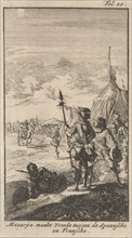 Bishop Mazarin close the peace treaty of Cherasco, 1631, Caspar Luyken, Boudewijn van der Aa, 1699
