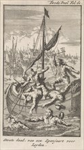 Pietro Ciacconne conquer a boat from Leiden The Netherlands, 1574. Jan Luyken, Engelbrecht