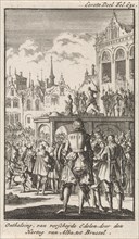 Decapitation of the Counts Egmont and Horne, 1567, Jan Luyken, Engelbrecht Boucquet, 1699