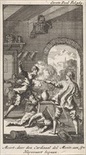 Murder by Cardinal Del Monte, 1560, Jan Luyken, 1699