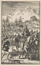 Prince Philip lands in England, 1554, Jan Luyken, 1699