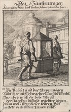 Carriers of a sedan, Caspar Luyken, Anonymous, 1711