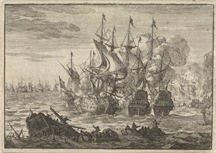Battle of Beachy Head, 1690, Jan Luyken, Pieter van der Aa (I), 1698