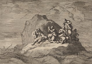Sad state of seven sailors from the ship The Karseboom, wrecked at Halmstad, Sweden, 1678, Jan