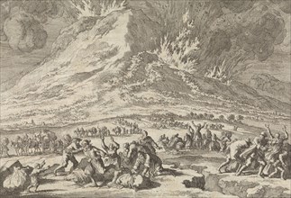 Eruption of Mount Etna, 1669, Jan Luyken, Pieter van der Aa (I), 1698