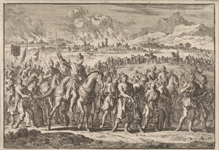 Raid of Tatars in Poland, 1666, Jan Luyken, Pieter van der Aa (I), 1698