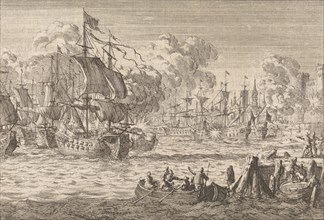 In the port of Bergen, Norway, Dutch merchant ships are attacked by the English, 1665