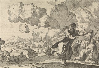 Earthquake in Persia, 1641, Caspar Luyken, Pieter van der Aa I, 1698