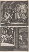 Antigonus is slain at the command of his brother Aristobulus, Death of the king Aristobulus, print