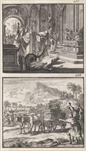 Ark of the Covenant in the temple of Dagon, Return of the Ark of the Covenant, Jan Luyken, Barent