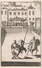 Duel between Don Clarazel and the Sun Knight, Caspar Luyken, Johannes Broersz, Nathanael Holbeex,