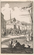 Upon leaving the ship Mussabelin, Don Clarazel is received by the Duke of Nevers, Caspar Luyken,