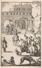 Fight of Don Clarazel with the Count de la Tour and his followers, Caspar Luyken, Johannes Broersz,
