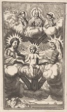 The Virgin and Child with St. Anne, print maker: Anonymous, Samuel van Hoogstraten, Philip Verbeek,