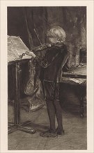 Young violin player, Willem Steelink (I), 1866 - 1928