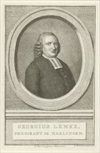 Portrait of Georgius Lemke, Jacob Houbraken, weduwe Jacobus Loveringh & Johannes Allart, 1776