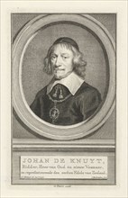 Portrait of Johan de Knuyt, Jacob Houbraken, Isaak Tirion, 1749 - 1759
