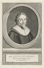 Portrait of Hugo Grotius, Jacob Houbraken, Isaak Tirion, 1749 - 1759