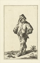 Ragged peasant dressed in rags, Cornelis Danckerts (I), Justus Danckerts, unknown, 1613-1656