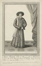 Portrait of Alain IV, Duke of Brittany, he wears a fur hat, print maker: Nicolas Pitau (I)
