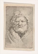 Bust of a man, print maker: Samuel van Hoogstraten possibly