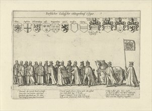 Funeral procession with scholars and nobles, Anonymous, 1592