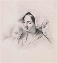 Woman with a child, Lodewijk Anthony Vintcent, 1822 - 1842