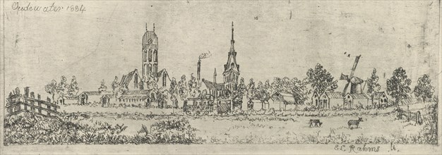 View of Oudewater, The Netherlands, Eberhard Cornelis Rahms, 1884