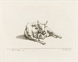 Lying cow, D. Merrem, 1700 - 1800