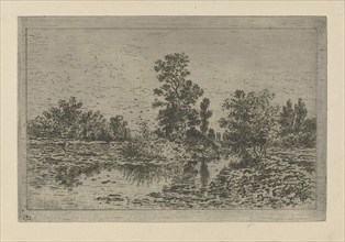 Landscape with locks, Jan van Lokhorst, 1847 - 1874