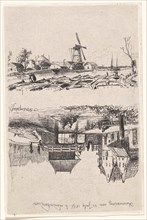 View of Leidschendam, The Netherlands, Jan Weissenbruch, Joseph Hartogensis, 1856