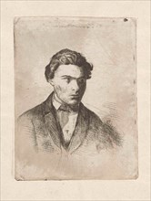 Self Portrait of Frederik Hendrik Weissenbruch, 1843-1887, print maker: Frederik Hendrik