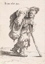 Humpback beggar with a cane, Jan Gillisz. van Vliet, 1632